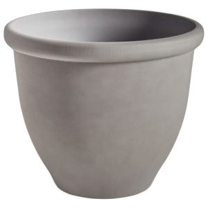 Okrągła doniczka 49 cm ogrodowa szara 483780 Okrągła doniczka 49 cm ogrodowa szara 483780