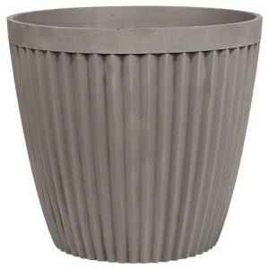 Okrągła doniczka ogród 36 cm beżowoszara 63832 Okrągła doniczka ogród 36 cm beżowoszara 63832