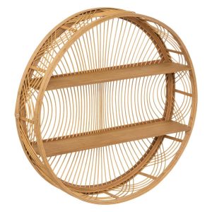 Okrągła półka ścienna Ina z drewna bambusowego, Ø 70 cm 169657 Okrągła półka ścienna Ina z drewna bambusowego, Ø 70 cm 169657