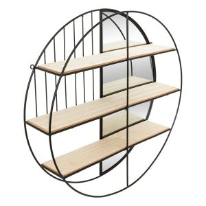 Okrągła półka wisząca z lustrem ZINA, Ø 56 cm 620999 Okrągła półka wisząca z lustrem ZINA, Ø 56 cm 620999