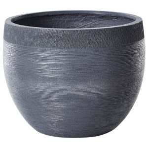 Okrągła szara donica ogrodowa 50x50x39 cm 63704 Okrągła szara donica ogrodowa 50x50x39 cm 63704