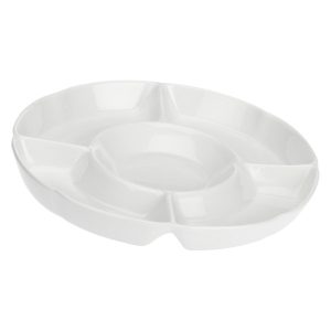 Okrągła taca do przekąsek Convivio – Biały, 35.5 cm 674265