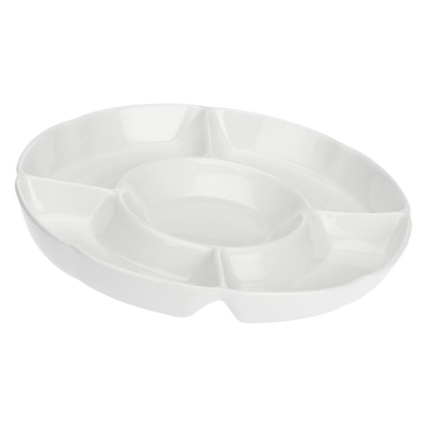 Okrągła taca do przekąsek Convivio - Biały, 35.5 cm 674265
