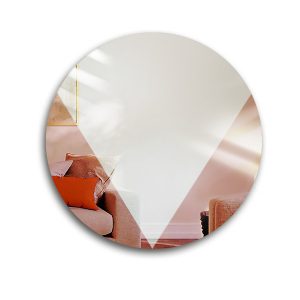 Okrągłe lustro dekoracyjne z miedzianą taflą rose gold – LOLO 853771 Okrągłe lustro dekoracyjne z miedzianą taflą rose gold – LOLO 853771