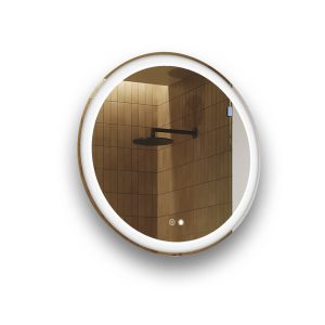 Okrągłe Lustro łazienkowe podświetlane LED z dotykiem i matą grzewczą 60 cm 568178 Okrągłe Lustro łazienkowe podświetlane LED z dotykiem i matą grzewczą 60 cm 568178