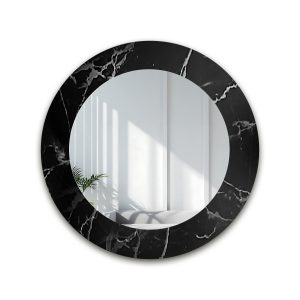 Okrągłe lustro na czarno srebrnym marmurze – MARBLE MURASO 858127 Okrągłe lustro na czarno srebrnym marmurze – MARBLE MURASO 858127