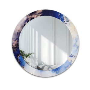Okrągłe lustro na niebieskim marmurze – MARBLE IRIS 858144 Okrągłe lustro na niebieskim marmurze – MARBLE IRIS 858144