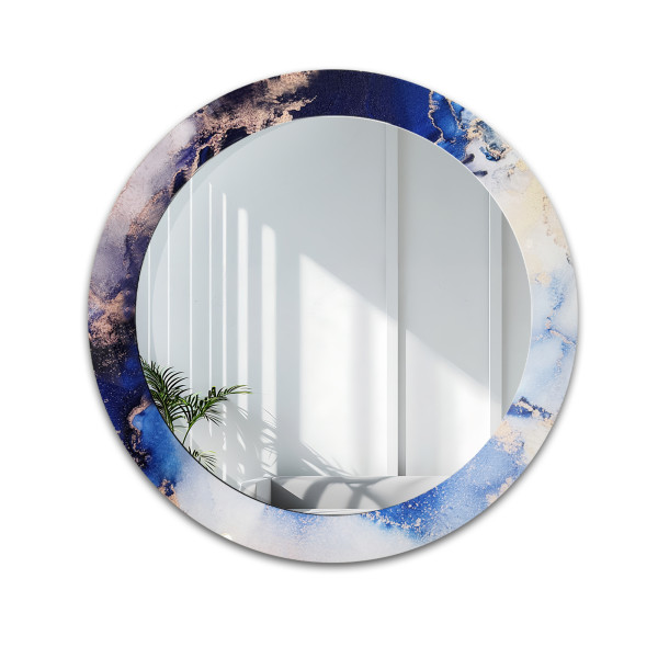 Okrągłe lustro na niebieskim marmurze - MARBLE IRIS 858123
