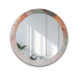 Okrągłe lustro na pastelowym marmurze – MARBLE EUSTOMA 858157