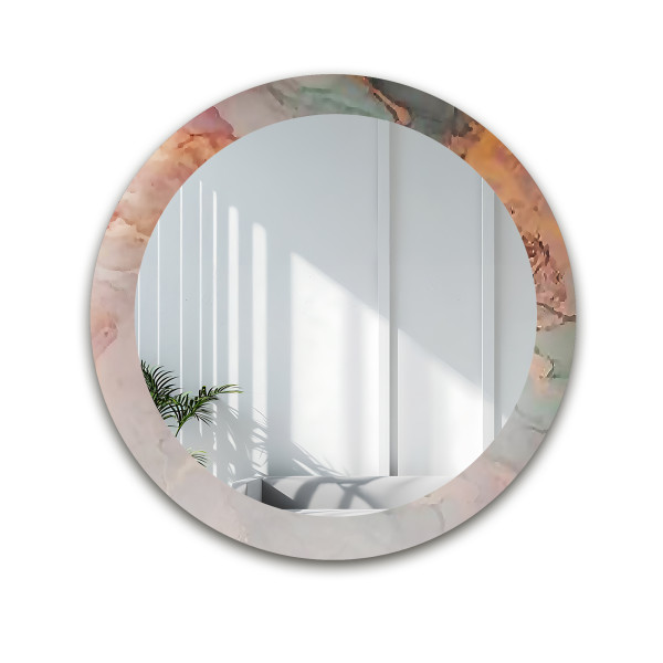 Okrągłe lustro na pastelowym marmurze - MARBLE EUSTOMA 858179