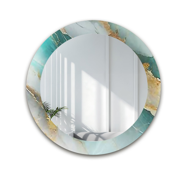Okrągłe lustro na zielonym marmurze - MARBLE BOSCARO 858130