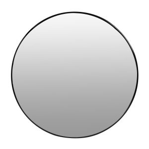 Okrągłe lustro ścienne 80 cm wiszące nowoczesne czarna rama 373330 Okrągłe lustro ścienne 80 cm wiszące nowoczesne czarna rama 373330