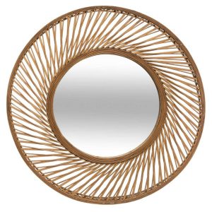 Okrągłe lustro w ramie z bambusa, Ø 72 cm 102472 Okrągłe lustro w ramie z bambusa, Ø 72 cm 102472