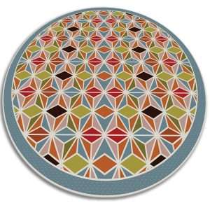 Okrągły dywan do domu – Abstrakcyjny kalejdoskop 60 cm 390510 Okrągły dywan do domu – Abstrakcyjny kalejdoskop 60 cm 390510