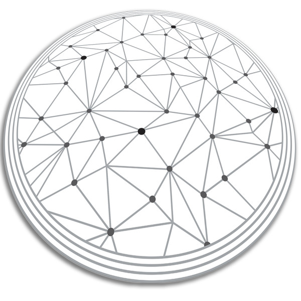 Okrągły dywan do domu - Geometryczna siatka 120 cm 390410