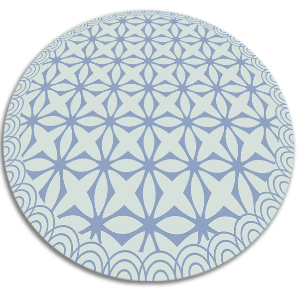 Okrągły dywan do domu - Geometryczne gwiazdy 70 cm 390681