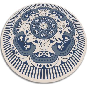 Okrągły dywan do domu – Kwiecista mandala 120 cm 390432