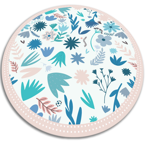 Okrągły dywan do domu - Łąkowe kwiaty 60 cm 390469