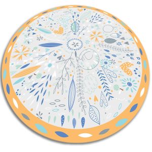 Okrągły dywan do domu – Łąkowe motywy 50 cm 409761