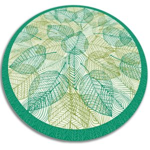 Okrągły dywan do domu – Liść 100 cm 390392