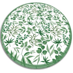 Okrągły dywan do domu – Małe liście 90 cm 390808