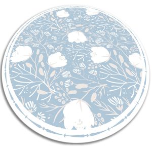 Okrągły dywan do domu – Pędy i pąki 120 cm 390439