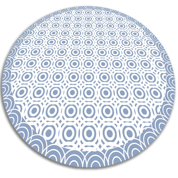 Okrągły dywan do domu - Powtarzalne kółeczka 130 cm 390782