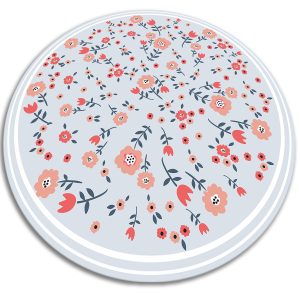 Okrągły dywan do domu – Wiejskie kwiaty 80 cm 390508 Okrągły dywan do domu – Wiejskie kwiaty 80 cm 390508