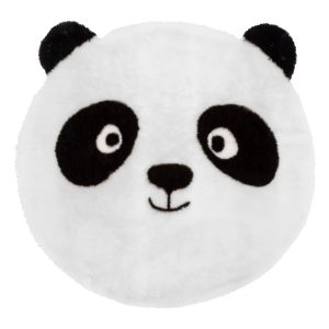 Okrągły dywan dziecięcy 100 cm biały Panda 783323 Okrągły dywan dziecięcy 100 cm biały Panda 783323