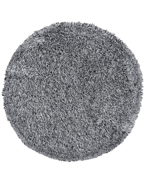 Okrągły dywan shaggy 140 cm czarno-biały 59102