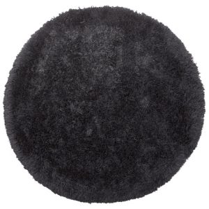 Okrągły dywan shaggy 140 cm czarny 59293 Okrągły dywan shaggy 140 cm czarny 59293