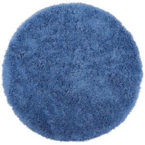 Okrągły dywan shaggy 140 cm niebieski 59997 Okrągły dywan shaggy 140 cm niebieski 59997