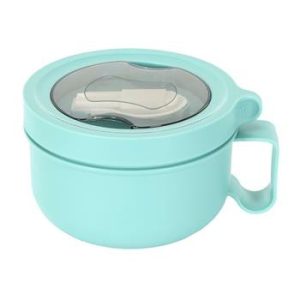 Okrągły Lunch box niebieski z widelcem 84535 Okrągły Lunch box niebieski z widelcem 84535