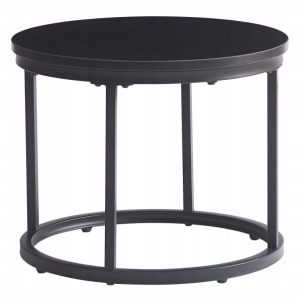 Okrągły nowoczesny stolik kawowy industrialny 50 cm Solo czarny 994678 Okrągły nowoczesny stolik kawowy industrialny 50 cm Solo czarny 994678
