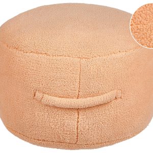 Okrągły puf 50x50x30 cm pomarańczowy 717053 Okrągły puf 50x50x30 cm pomarańczowy 717053