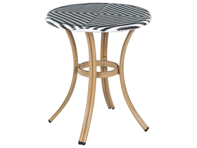 Okrągły stół ogrodowy z technorattanu 70 cm 870435