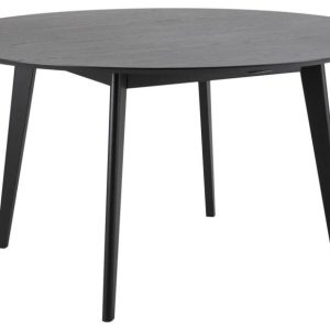 OKRĄGŁY STÓŁ Roxby czarny 140cm NOGI Z DREWNA KAUCZUKOWEGO 327756 OKRĄGŁY STÓŁ Roxby czarny 140cm NOGI Z DREWNA KAUCZUKOWEGO 327756