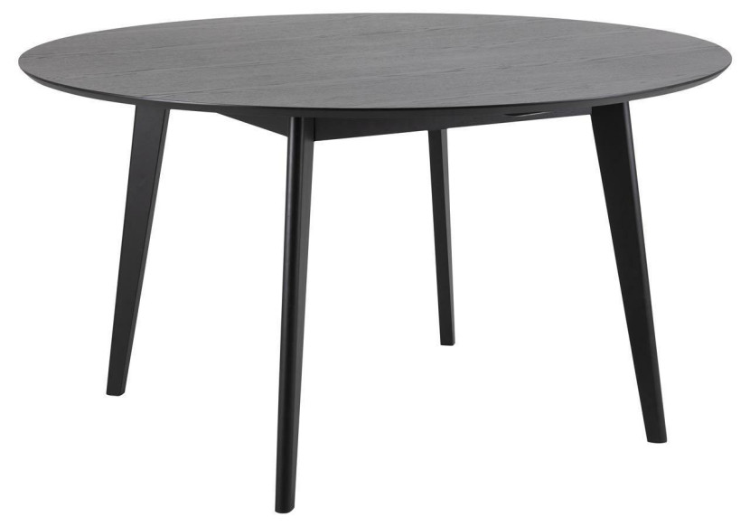 OKRĄGŁY STÓŁ Roxby czarny 140cm NOGI Z DREWNA KAUCZUKOWEGO 327756