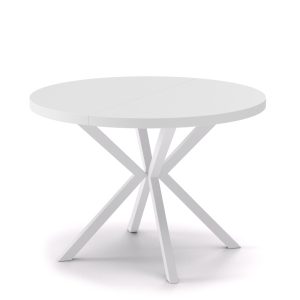 Okrągły stół rozkładany MILTON na metalowych nogach 1031123