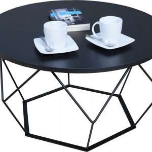 Okrągły Stoliczek Kawowy DIAMENT Loft Salon 75x75x43 Czarny+Blat MiniPearl 856125 Okrągły Stoliczek Kawowy DIAMENT Loft Salon 75x75x43 Czarny+Blat MiniPearl 856125