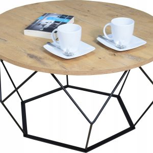 Okrągły Stoliczek Kawowy DIAMENT Loft Salon 75x75x43 Czarny+Dąb Lancelot 856158 Okrągły Stoliczek Kawowy DIAMENT Loft Salon 75x75x43 Czarny+Dąb Lancelot 856158