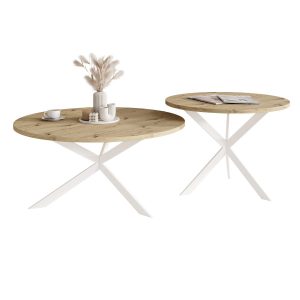 Okrągły stolik kawowy LIBERO 2w1 – dąb artisan 712879 Okrągły stolik kawowy LIBERO 2w1 – dąb artisan 712879