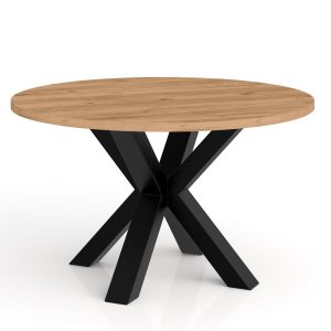Okrągły stolik kawowy NEO średnica blatu 58 cm – dąb craft złoty 727228