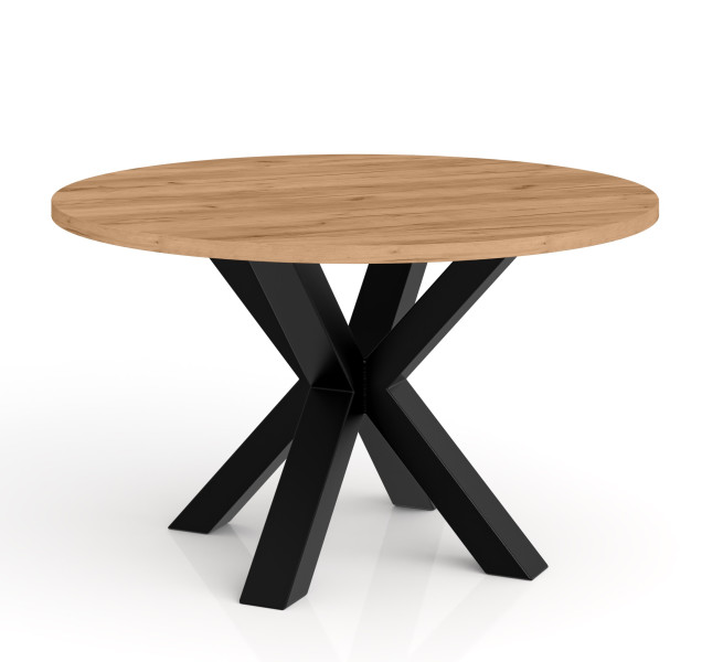 Okrągły stolik kawowy NEO średnica blatu 58 cm - dąb craft złoty 727228