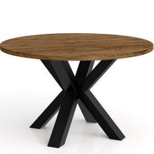 Okrągły stolik kawowy NEO średnica blatu 58 cm – dąb lefkas- podstawa metal 727240