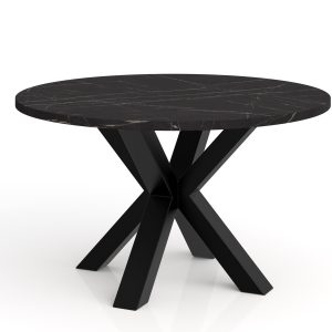 Okrągły stolik kawowy NEO średnica blatu 75 cm – marmur czarny 727207