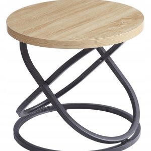 Okrągły stolik kawowy nowoczesny ława loft Galaxy fi 50 cm dąb sonoma 994685