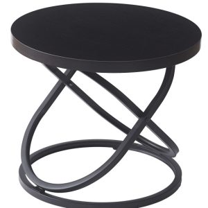 Okrągły stolik kawowy nowoczesny ława loft Galaxy Max fi 60 cm czarny 994689