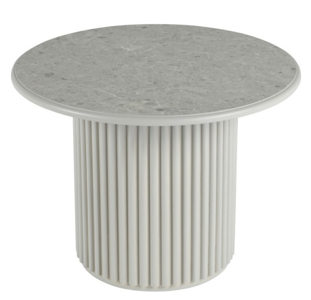 Okrągły stolik kawowy ROMA 60cm szary do salonu kawowy 383242