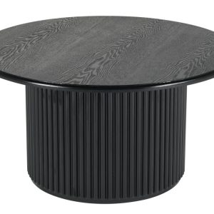 Okrągły stolik kawowy ROMA 80cm Czarny do salonu kawowy 383267